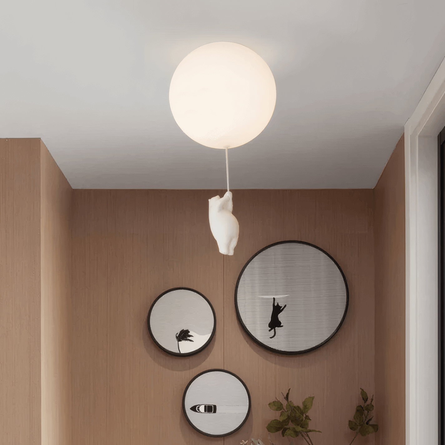 Modern Balloon Bear Ceiling Light for Entrance Hall